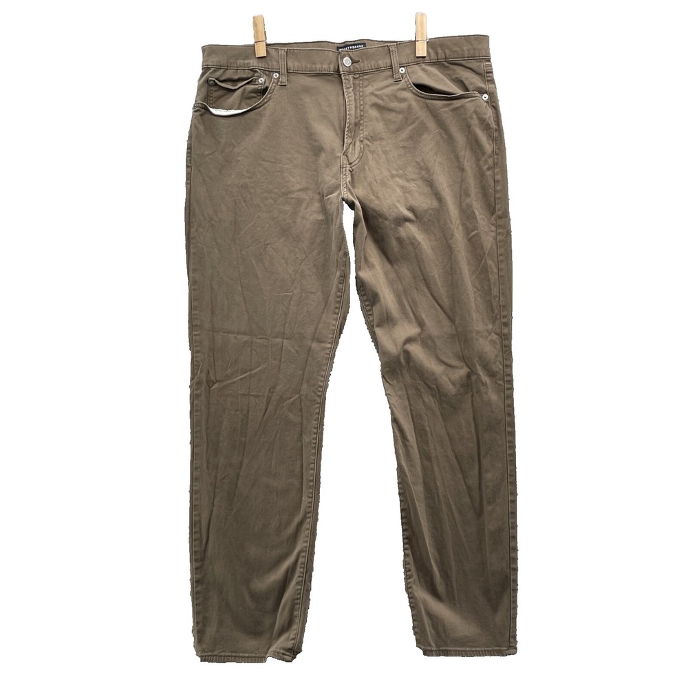 Lucky Brand 121 Pants Mens 39x31* Brown Heritage Slim Straight Academia Workwear